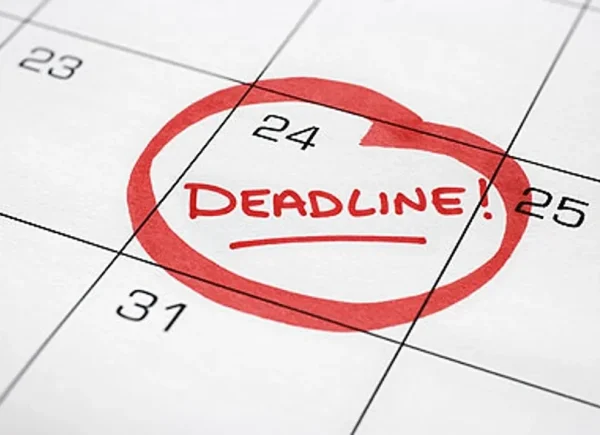 Year end deadlines